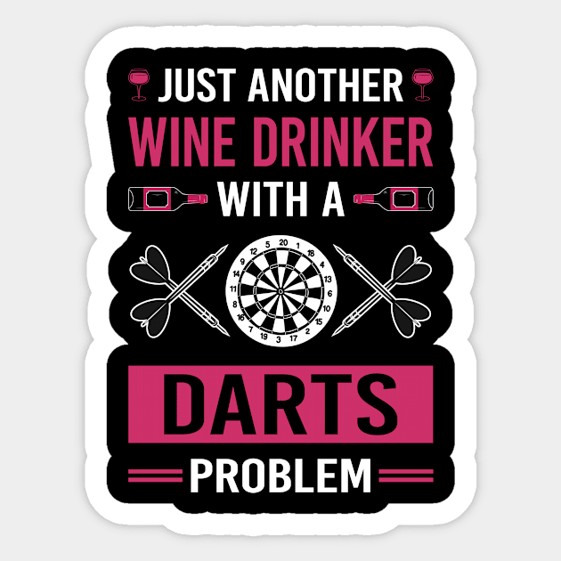 Wine Drinker Darts Sticker by Good Day